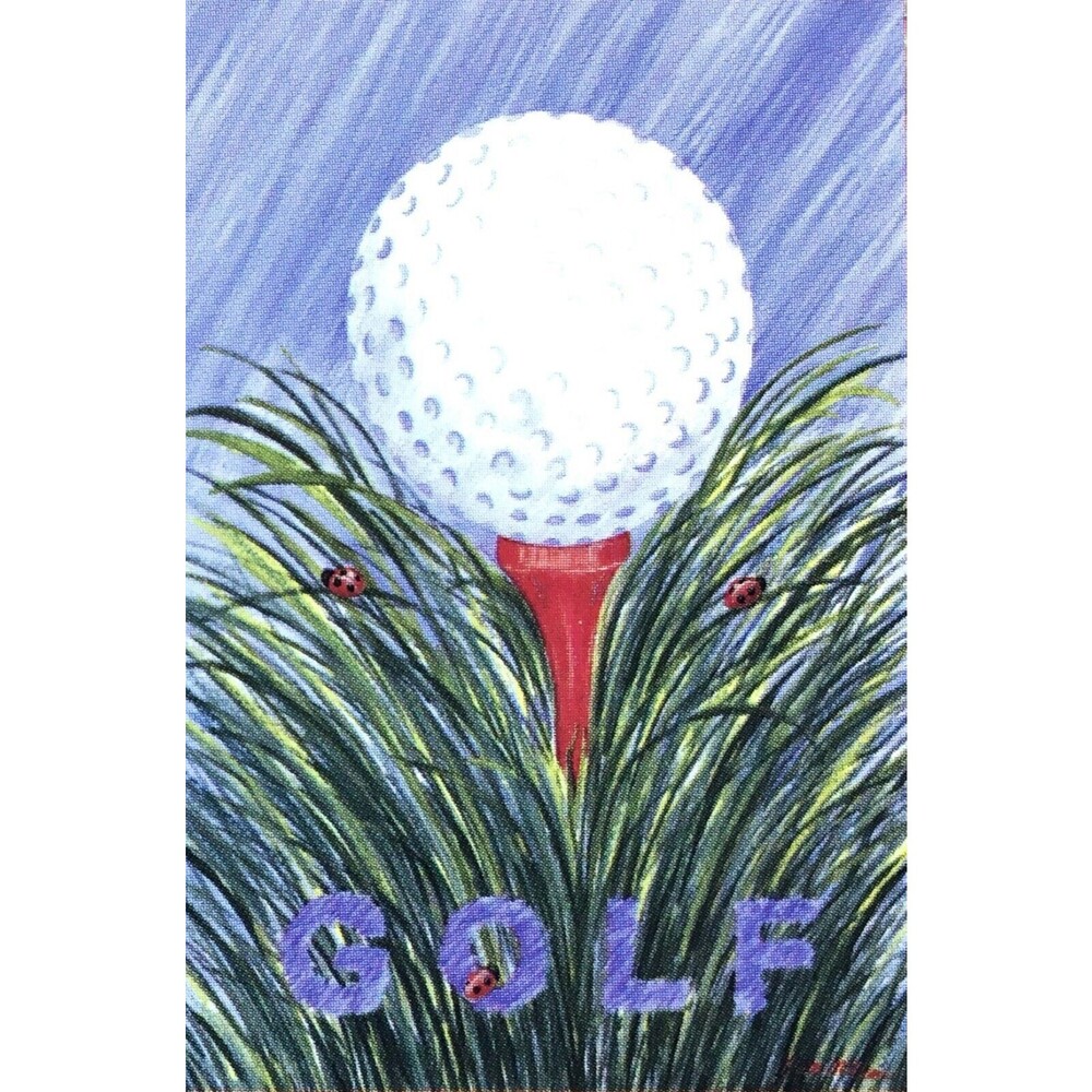 Vintage NCE Impressions Golf Flag 25" x 38" Sealed New Kate McLean Artist 1999